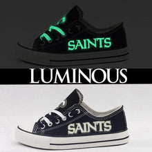 Load image into Gallery viewer, New Orleans Saints NFL Apparel Novelty Design Custom Canvas Shoes Sneaker Black Full Plus Size Best Gift Printed Logo Team