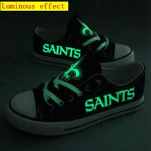 Load image into Gallery viewer, New Orleans Saints NFL Apparel Novelty Design Custom Canvas Shoes Sneaker Black Full Plus Size Best Gift Printed Logo Team