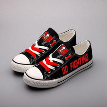 Load image into Gallery viewer, Tampa Bay Buccaneers NFL Apparel Lightweight Comfort Canvas Shoes Sneaker Black Full Plus Size Best Gift Printed Logo Team