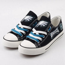 Load image into Gallery viewer, Philadelphia Eagles NFL Apparel Unisex Letter Glow In The Dark Laces Shoes Personalized Full Color Full Plus Size Best Gift Printed Logo Team