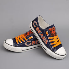 Load image into Gallery viewer, Chicago Bears NFL Apparel Unisex Novelty Design Custom Canvas Shoes Blue Full Plus Size Best Gift Printed Logo Team