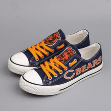 Load image into Gallery viewer, Chicago Bears NFL Apparel Unisex Novelty Design Custom Canvas Shoes Blue Full Plus Size Best Gift Printed Logo Team