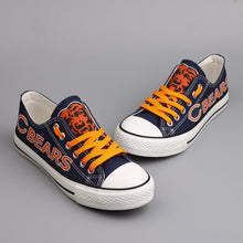 Load image into Gallery viewer, Chicago Bears NFL Apparel Unisex Novelty Design Custom Canvas Shoes Blue Full Plus Size Best Gift Printed Logo Team