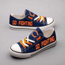 Load image into Gallery viewer, Chicago Bears NFL Apparel Unisex Novelty Design Custom Canvas Shoes Blue Full Plus Size Best Gift Printed Logo Team