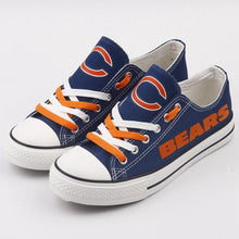 Load image into Gallery viewer, Chicago Bears NFL Apparel Unisex Novelty Design Custom Canvas Shoes Blue Full Plus Size Best Gift Printed Logo Team