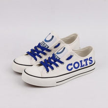 Load image into Gallery viewer, Cleveland Browns NFL Apparel Lightweight Comfort Canvas Shoes Sneaker Blue/White Full Plus Size Best Gift Printed Logo Team