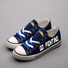 Load image into Gallery viewer, Los Angeles Chargers NFL Apparel Lightweight Comfort Canvas Shoes Sneaker Blue Full Plus Size Best Gift Printed Logo Team