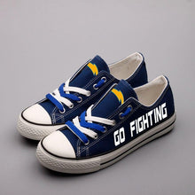 Load image into Gallery viewer, Los Angeles Chargers NFL Apparel Lightweight Comfort Canvas Shoes Sneaker Blue Full Plus Size Best Gift Printed Logo Team