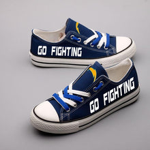 Load image into Gallery viewer, Los Angeles Chargers NFL Apparel Lightweight Comfort Canvas Shoes Sneaker Blue Full Plus Size Best Gift Printed Logo Team