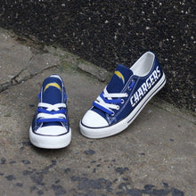 Load image into Gallery viewer, Los Angeles Chargers NFL Apparel Lightweight Comfort Canvas Shoes Sneaker Blue Full Plus Size Best Gift Printed Logo Team