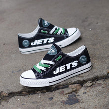 Load image into Gallery viewer, New York Jets NFL Apparel Letter Glow In The Dark Laces Shoes Sneaker Black/White Full Plus Size Best Gift Printed Logo Team