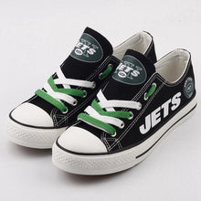 Load image into Gallery viewer, New York Jets NFL Apparel Letter Glow In The Dark Laces Shoes Sneaker Black/White Full Plus Size Best Gift Printed Logo Team