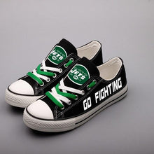 Load image into Gallery viewer, New York Jets NFL Apparel Letter Glow In The Dark Laces Shoes Sneaker Black/White Full Plus Size Best Gift Printed Logo Team