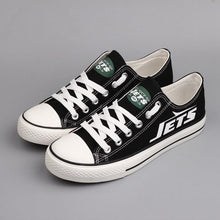 Load image into Gallery viewer, New York Jets NFL Apparel Letter Glow In The Dark Laces Shoes Sneaker Black/White Full Plus Size Best Gift Printed Logo Team
