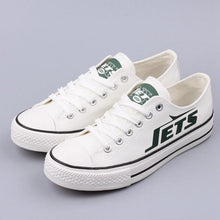 Load image into Gallery viewer, New York Jets NFL Apparel Letter Glow In The Dark Laces Shoes Sneaker Black/White Full Plus Size Best Gift Printed Logo Team