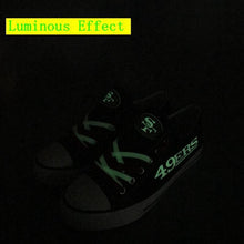 Load image into Gallery viewer, San Francisco 49ers NFL Apparel Unisex Letter Glow In The Dark Laces Shoes Black Full Plus Size Best Gift Printed Logo Team