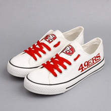 Load image into Gallery viewer, San Francisco 49ers NFL Apparel Unisex Letter Glow In The Dark Laces Shoes Black Full Plus Size Best Gift Printed Logo Team