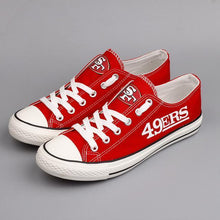 Load image into Gallery viewer, San Francisco 49ers NFL Apparel Unisex Letter Glow In The Dark Laces Shoes Black Full Plus Size Best Gift Printed Logo Team