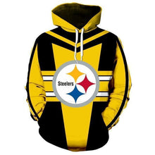 Load image into Gallery viewer, Pittsburgh Steelers NFL Apparel Men 3D Polyester Hoodie Sweatshirt Personalized Full Color Full Plus Size Best Gift Printed Logo Team