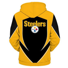 Load image into Gallery viewer, Pittsburgh Steelers NFL Apparel Men 3D Polyester Hoodie Sweatshirt Personalized Full Color Full Plus Size Best Gift Printed Logo Team