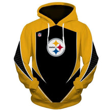 Load image into Gallery viewer, Pittsburgh Steelers NFL Apparel Men 3D Polyester Hoodie Sweatshirt Personalized Full Color Full Plus Size Best Gift Printed Logo Team