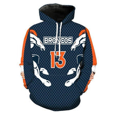 Load image into Gallery viewer, Denver Broncos NFL Apparel Men 3D Polyester Hoodie Sweatshirt Personalized Full Color Full Plus Size Best Gift Printed Logo Team