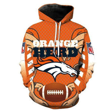 Load image into Gallery viewer, Denver Broncos NFL Apparel Men 3D Polyester Hoodie Sweatshirt Personalized Full Color Full Plus Size Best Gift Printed Logo Team