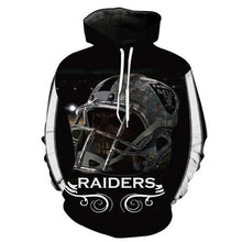 Load image into Gallery viewer, Oakland Raiders NFL Apparel Men 3D Polyester Hoodie Sweatshirt Personalized Full Color Full Plus Size Best Gift Printed Logo Team