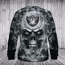 Load image into Gallery viewer, Oakland Raiders NFL Apparel Men 3D Skull Polyester Hoodie Sweatshirt Personalized Full Color Full Plus Size Best Gift Printed Logo Team