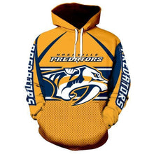 Load image into Gallery viewer, Nashville Predators NHL Apparel Men 3D Polyester Hoodie Sweatshirt Personalized Full Color Full Plus Size Best Gift Printed Logo Team