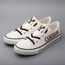 Load image into Gallery viewer, Cameron Yoemen High School Unisex Novelty Design Custom Printed Logo Canvas Shoes White Full Plus Size Best Gift Printed Logo Team