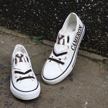 Load image into Gallery viewer, Cameron Yoemen High School Unisex Novelty Design Custom Printed Logo Canvas Shoes White Full Plus Size Best Gift Printed Logo Team