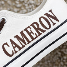 Load image into Gallery viewer, Cameron Yoemen High School Unisex Novelty Design Custom Printed Logo Canvas Shoes White Full Plus Size Best Gift Printed Logo Team