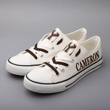 Load image into Gallery viewer, Cameron Yoemen High School Unisex Novelty Design Custom Printed Logo Canvas Shoes White Full Plus Size Best Gift Printed Logo Team
