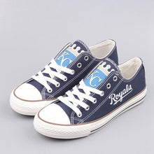 Load image into Gallery viewer, Kansas City Royals MLB Apparel Unisex Novelty Design Luminous Letter Canvas Shoes Personalized Full Color Full Plus Size Best Gift Printed Logo Team
