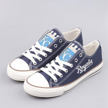 Load image into Gallery viewer, Kansas City Royals MLB Apparel Unisex Novelty Design Luminous Letter Canvas Shoes Personalized Full Color Full Plus Size Best Gift Printed Logo Team