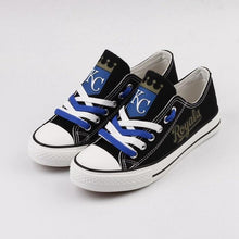 Load image into Gallery viewer, Kansas City Royals MLB Apparel Unisex Novelty Design Luminous Letter Canvas Shoes Personalized Full Color Full Plus Size Best Gift Printed Logo Team
