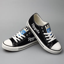 Load image into Gallery viewer, Kansas City Royals MLB Apparel Unisex Novelty Design Luminous Letter Canvas Shoes Personalized Full Color Full Plus Size Best Gift Printed Logo Team