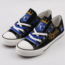 Load image into Gallery viewer, Kansas City Royals MLB Apparel Unisex Novelty Design Luminous Letter Canvas Shoes Personalized Full Color Full Plus Size Best Gift Printed Logo Team