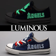 Load image into Gallery viewer, Los Angeles Angels MLB Apparel Unisex Novelty Design Luminous Letter Canvas Shoes Personalized Full Color Full Plus Size Best Gift Printed Logo Team