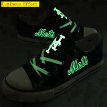 Load image into Gallery viewer, New York Mets MLB Apparel Unisex Novelty Design Luminous Letter Canvas Shoes Personalized Full Color Full Plus Size Best Gift Printed Logo Team
