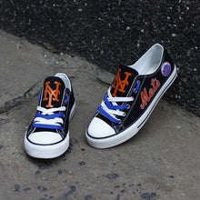 Load image into Gallery viewer, New York Mets MLB Apparel Unisex Novelty Design Luminous Letter Canvas Shoes Personalized Full Color Full Plus Size Best Gift Printed Logo Team