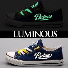 Load image into Gallery viewer, San Diego Padres MLB Apparel Unisex Novelty Design Luminous Letter Canvas Shoes Personalized Full Color Full Plus Size Best Gift Printed Logo Team