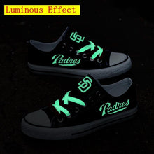 Load image into Gallery viewer, San Diego Padres MLB Apparel Unisex Novelty Design Luminous Letter Canvas Shoes Personalized Full Color Full Plus Size Best Gift Printed Logo Team