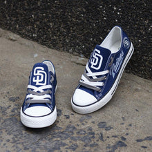 Load image into Gallery viewer, San Diego Padres MLB Apparel Unisex Novelty Design Luminous Letter Canvas Shoes Personalized Full Color Full Plus Size Best Gift Printed Logo Team