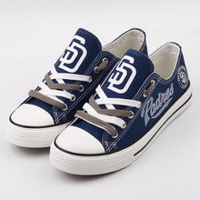 Load image into Gallery viewer, San Diego Padres MLB Apparel Unisex Novelty Design Luminous Letter Canvas Shoes Personalized Full Color Full Plus Size Best Gift Printed Logo Team