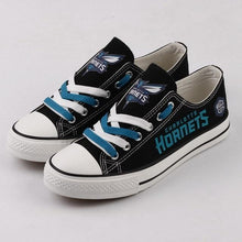 Load image into Gallery viewer, Charlotte Hornets NBA Apparel Unisex Novelty Design Luminous Letter &amp; Logo Canvas Shoes Personalized Full Color Full Plus Size Best Gift Printed Logo Team