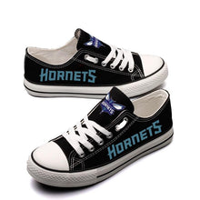 Load image into Gallery viewer, Charlotte Hornets NBA Apparel Unisex Novelty Design Luminous Letter &amp; Logo Canvas Shoes Personalized Full Color Full Plus Size Best Gift Printed Logo Team