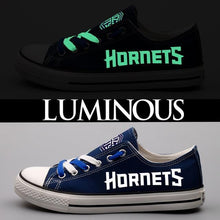Load image into Gallery viewer, Charlotte Hornets NBA Apparel Unisex Novelty Design Luminous Letter &amp; Logo Canvas Shoes Personalized Full Color Full Plus Size Best Gift Printed Logo Team