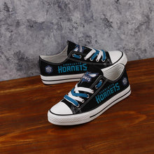 Load image into Gallery viewer, Charlotte Hornets NBA Apparel Unisex Novelty Design Luminous Letter &amp; Logo Canvas Shoes Personalized Full Color Full Plus Size Best Gift Printed Logo Team